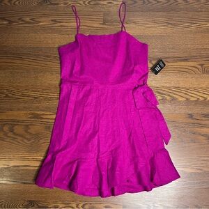 Express Linen Blend Ruffled Dress size Large